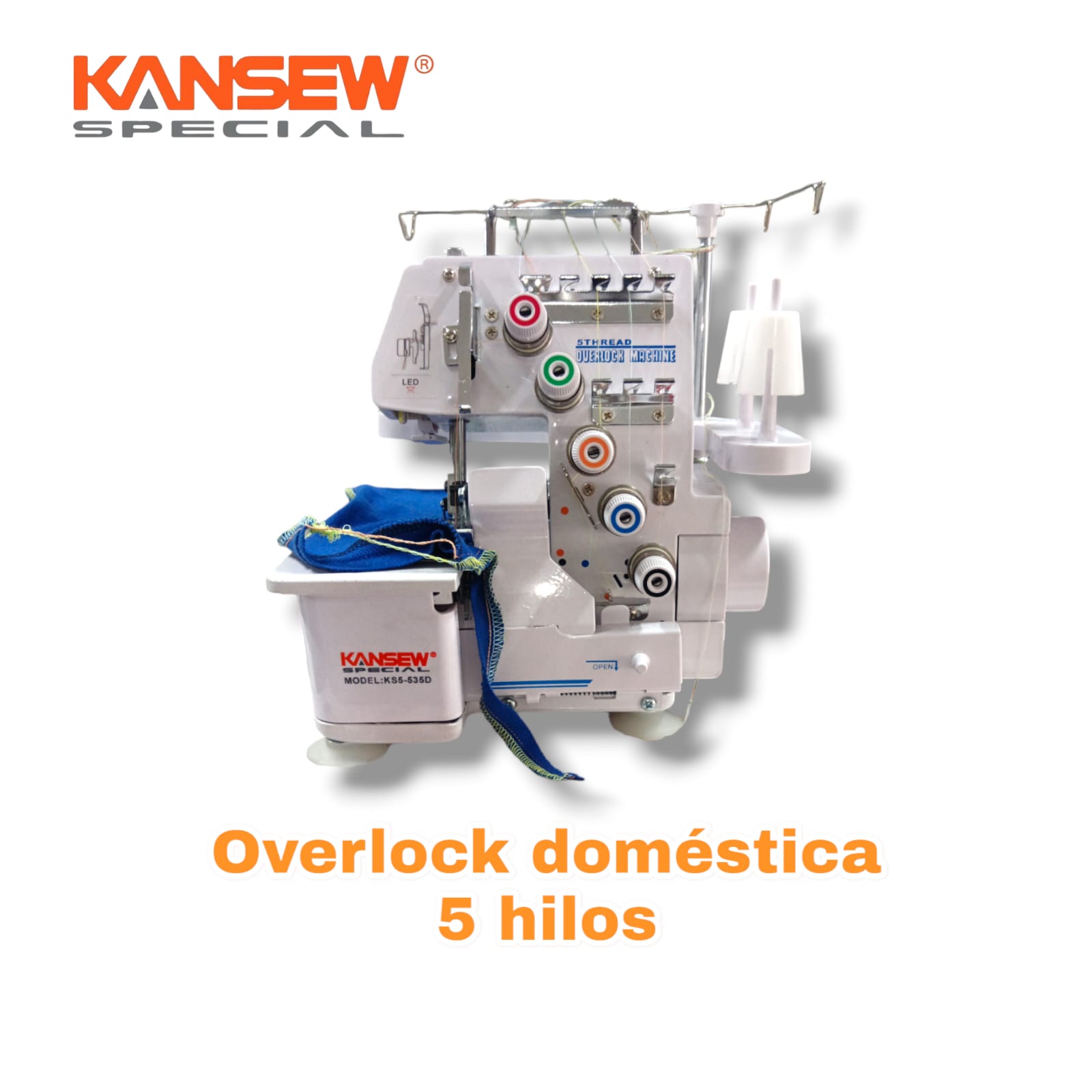 Overlock domestica 5 hilos